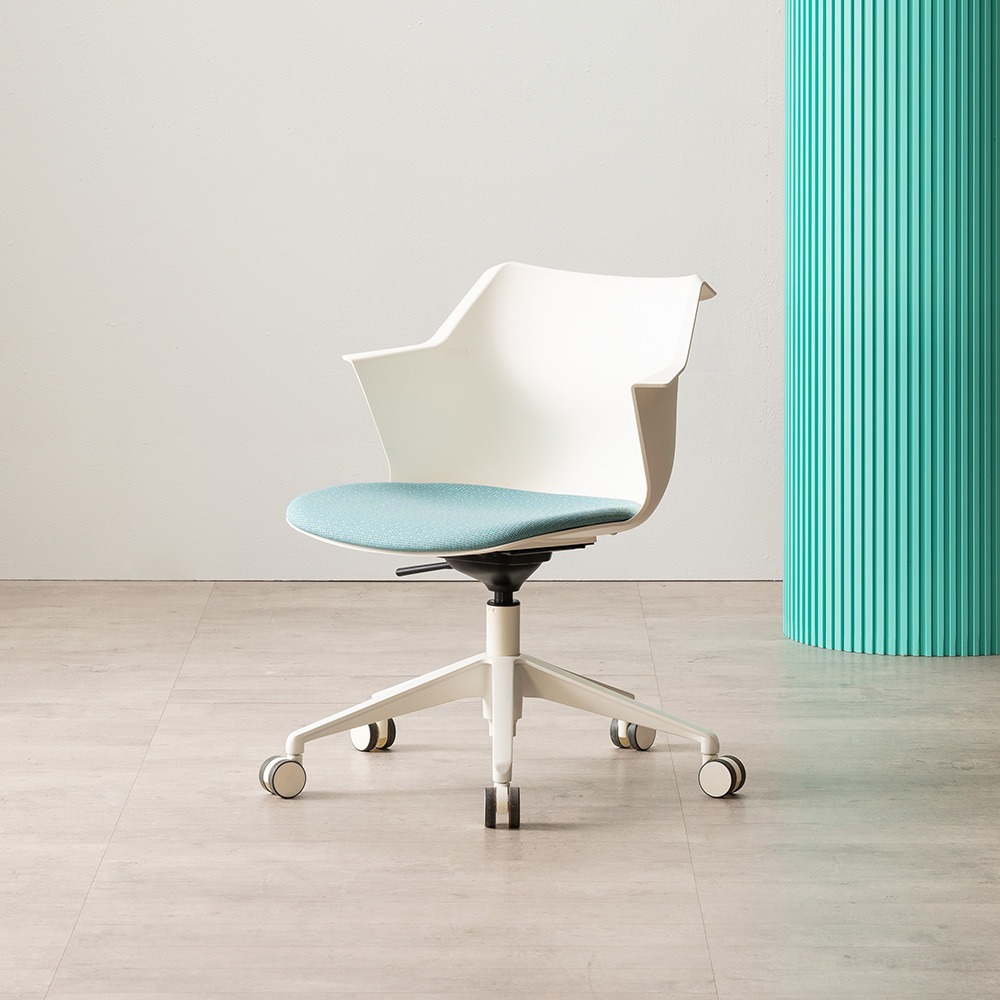 Werksy Tasker Chair (seat fabric+white frame) (8월 이후 입고)